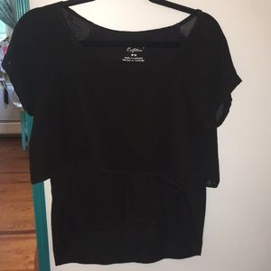 A Black, high low top with a thin covering on top